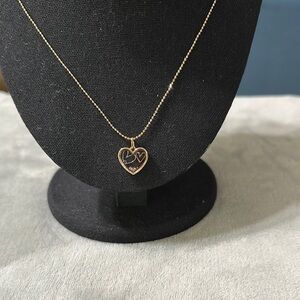 Origami Owl Gold heart necklace